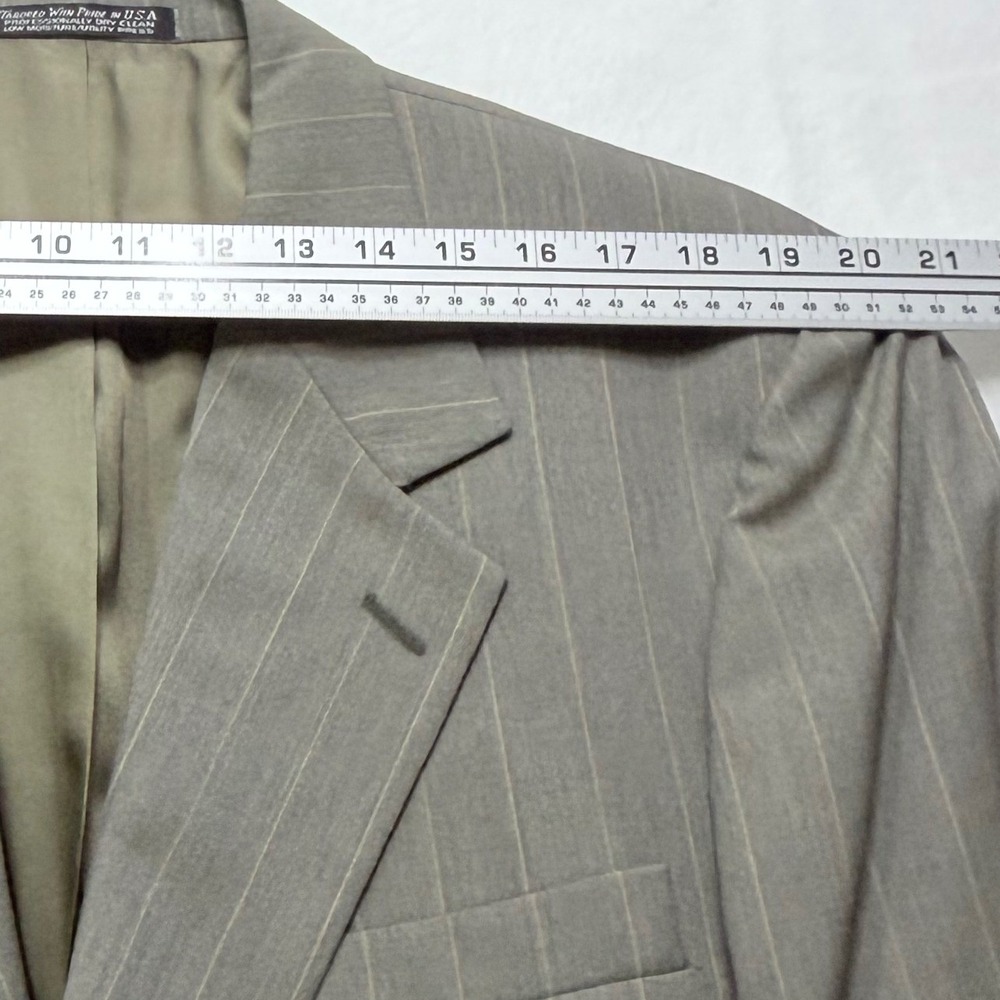 Christian Brooks Pinstripe Suit Men 44L Two-Piece Set - Picture 8 of 15